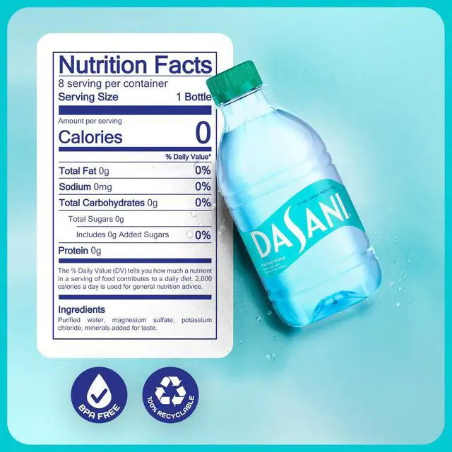 Alt view image 7 of 7 - Purified Water Enhanced with Minerals, 12 fl oz (pack of 8)