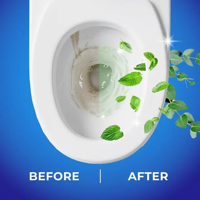 Alt view image 7 of 7 - Toilet Bowl Cleaner Butterfly Rim Hanger 6 × 1.8 OZ (50g), Lasts Up to 6 Months, Cleans & Deodorizes with Every Flush (Eucalyptus and Mint)