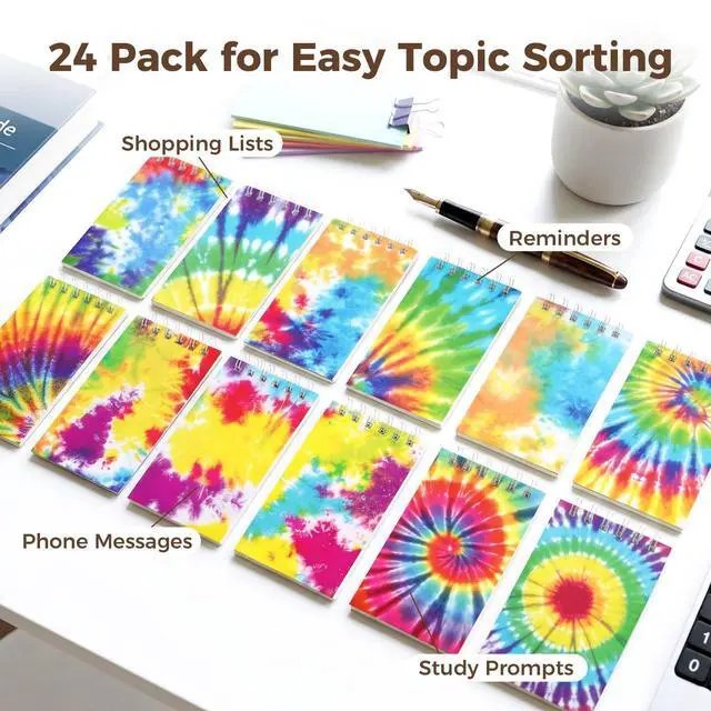 Alt view image 2 of 7 - 24PCS Small Spiral Notebook, Blank Mini Pocket Journal Notebook