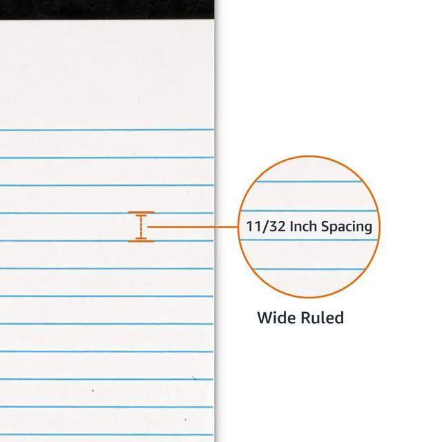 Alt view image 3 of 4 - Wide Ruled Lined Writing Note Pads for Office Supplies, 8.5" x 11.75", White, 12-Pack of 50 Perforated Sheets