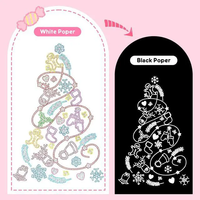 Alt view image 4 of 7 - 24 Colors Outline Glitter Markers Set, Shimmer Pens Set, Teen Girl Gifts
