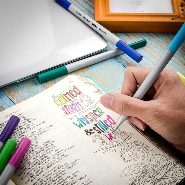 Alt view image 6 of 7 - Dual Tip Brush Pens, 12 Colors, Art Markers for Coloring