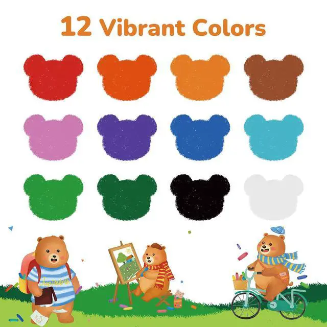Alt view image 5 of 7 - Silky Crayons for Toddlers 1-3, Twist & Non-Toxic, 12 Colors