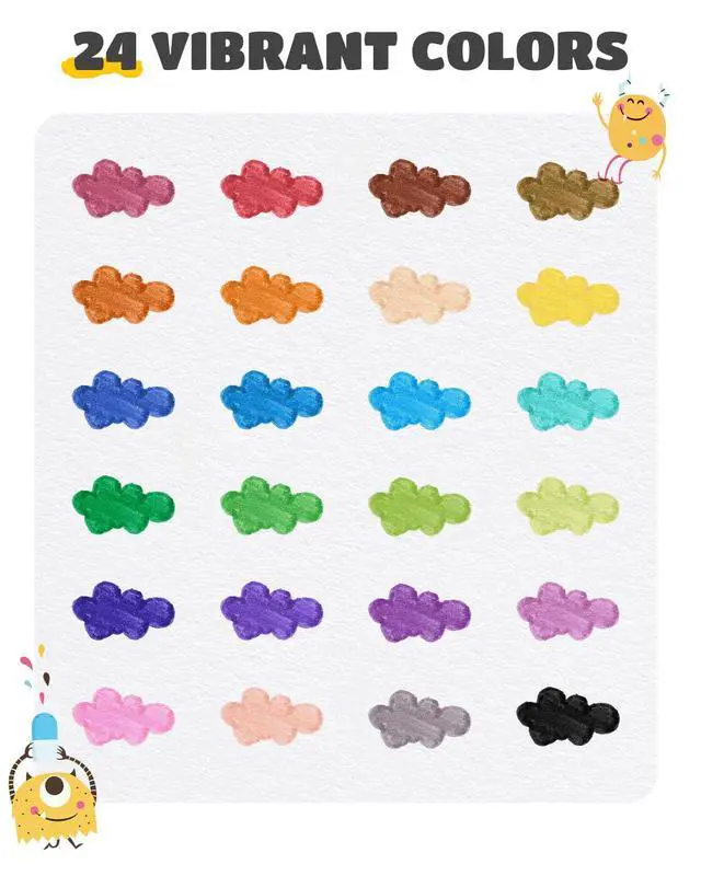 Alt view image 4 of 7 - Washable Dual Tip Markers for Toddlers 1-3, 24 Colors
