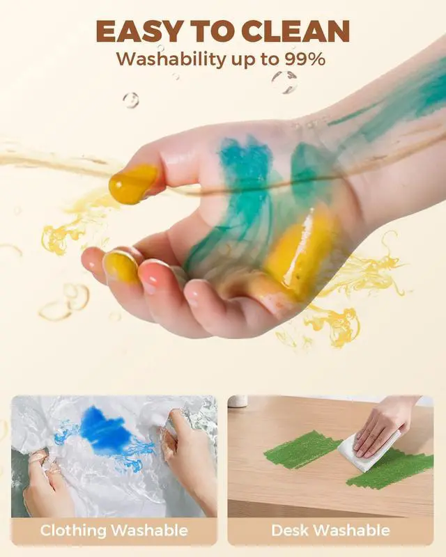 Alt view image 3 of 7 - Washable Dual Tip Markers for Toddlers 1-3, 24 Colors