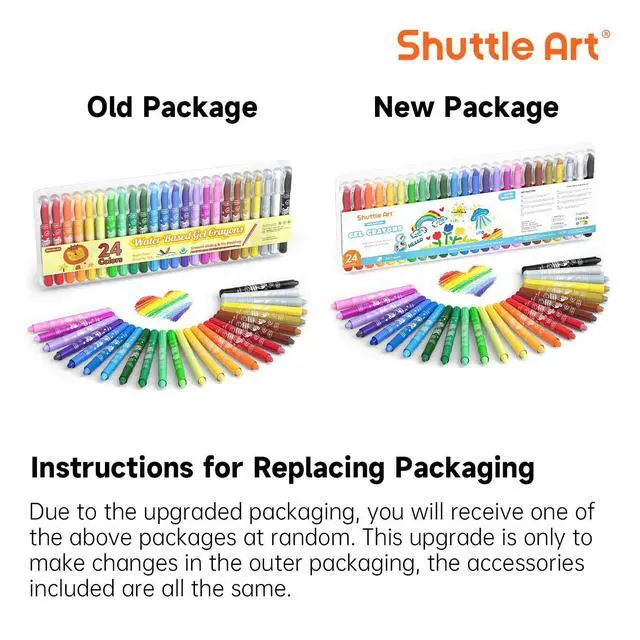 Alt view image 2 of 7 - 24 Colors Gel Crayons for Toddlers, Non-Toxic Crayons Set for Kids Children Coloring, Crayon-Pastel-Watercolor Effect, Ideal for Paper
