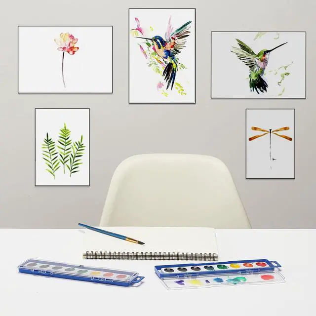 Alt view image 5 of 7 - Washable Watercolors, 2 Pack, 8 Colors with Paint Brush