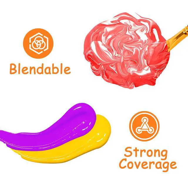 Alt view image 3 of 7 - Washable Finger Paint for Toddlers 1-3, 12 Non-Toxic Colors