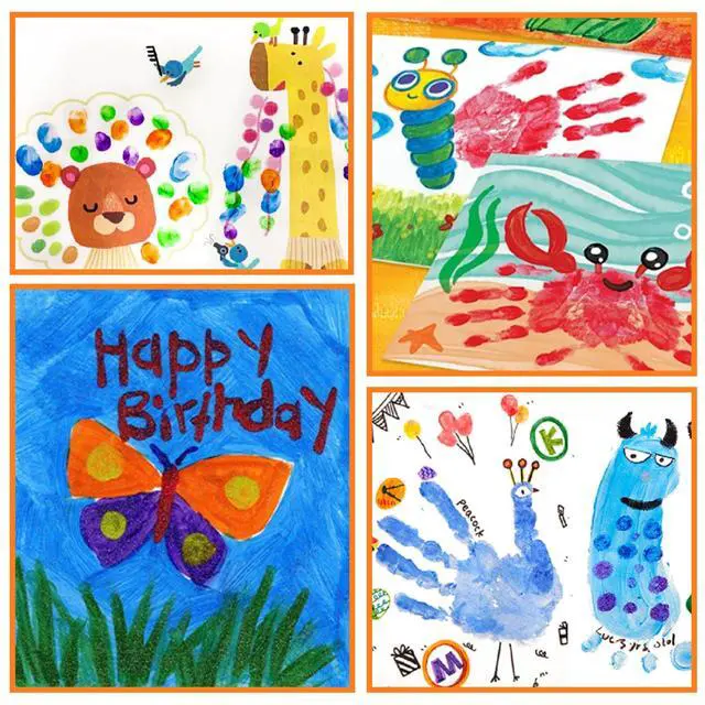 Alt view image 7 of 7 - Washable Finger Paint for Toddlers 1-3, 12 Non-Toxic Colors