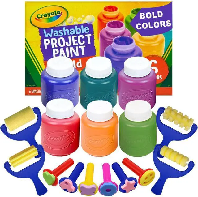 Main image of Kids Painting Set, Washable Paint for Toddlers, Paint Sponges Gift Bundle