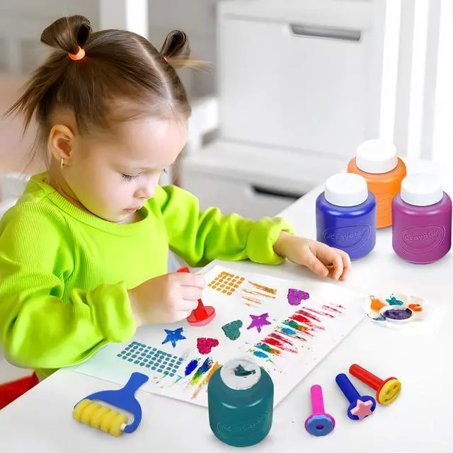Alt view image 6 of 7 - Kids Painting Set, Washable Paint for Toddlers, Paint Sponges Gift Bundle