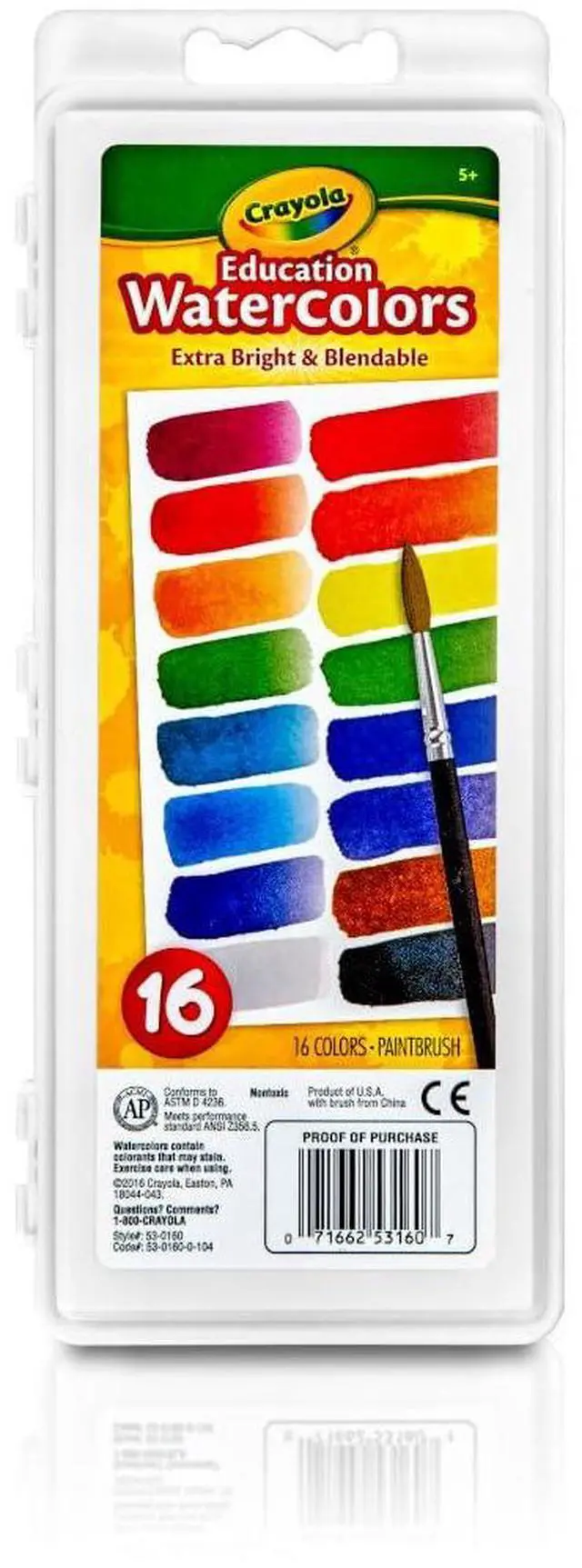 Main image of Watercolor Paint Set for Kids, Washable Paint, School Art Supplies