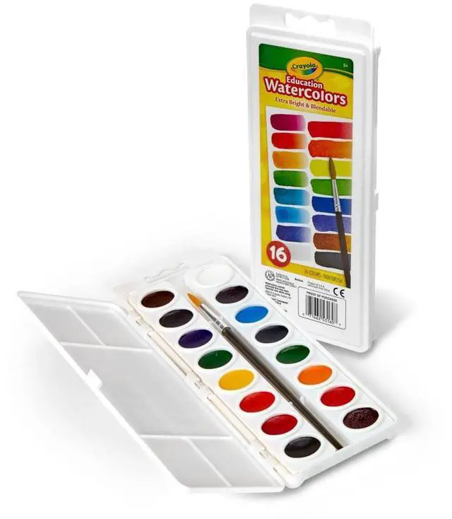 Alt view image 3 of 7 - Watercolor Paint Set for Kids, Washable Paint, School Art Supplies