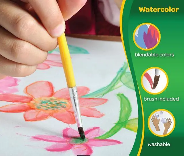 Alt view image 6 of 7 - Watercolor Paint Set for Kids, Washable Paint, School Art Supplies