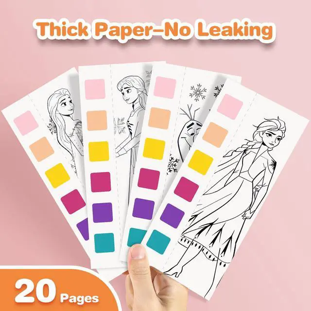 Alt view image 4 of 7 - Paint with Water Coloring Books for Kids, Pocket Mess Free Watercolor Painting Sets for Toddlers, Art and Craft Drawing Activities Gifts for Kids Ages 4 5 6 7 8+, Travel Activity Toys - Princess