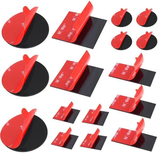 Main image of 16Pack Heavy Duty Double Sided Mounting Tape VHB 5952 Foam Tape, 1 Inch & 2 Inch, Square Rectangle & Round Shapes, Waterproof, Heat Resistant, for Car & Home Decor