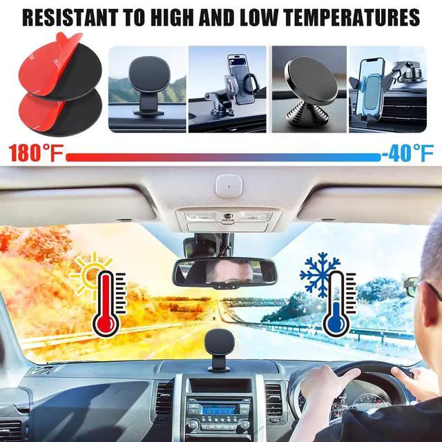 Alt view image 3 of 7 - 16Pack Heavy Duty Double Sided Mounting Tape VHB 5952 Foam Tape, 1 Inch & 2 Inch, Square Rectangle & Round Shapes, Waterproof, Heat Resistant, for Car & Home Decor