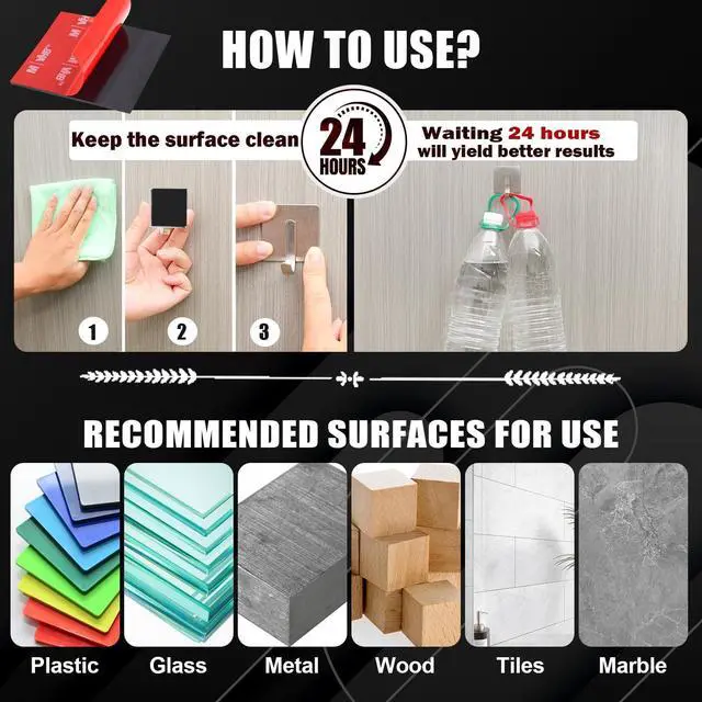 Alt view image 7 of 7 - 16Pack Heavy Duty Double Sided Mounting Tape VHB 5952 Foam Tape, 1 Inch & 2 Inch, Square Rectangle & Round Shapes, Waterproof, Heat Resistant, for Car & Home Decor