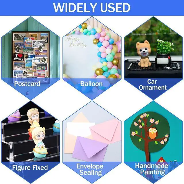 Alt view image 5 of 7 - 140 Pcs Double Sided Sticky Dots,8 x 10 mm Square Putty Tape