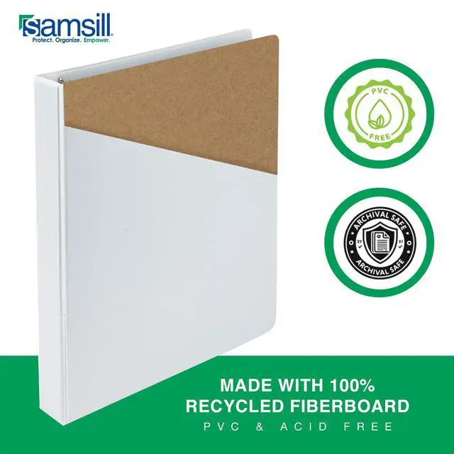 Alt view image 5 of 7 - 1.5 Inch 3 Ring Binders, Economy Round Ring, Clear View Cover, 325 Sheet Capacity - for School, Home, Office - White, 4 Pack