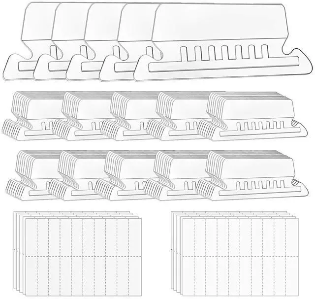 Main image of File Folder Tabs, 2 Inch Clear Hanging File Folder Tabs with Inserts