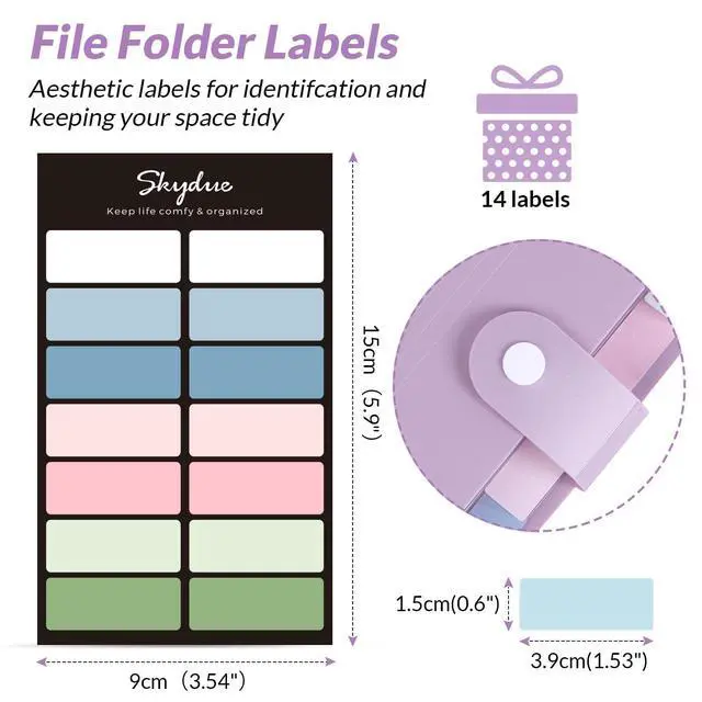 Alt view image 4 of 7 - File Folder with Labels, Accordion File Organizer with 8 Pockets, Portable Document Organizer, A4 Letter Size, Paper Organizer for Office, Purple