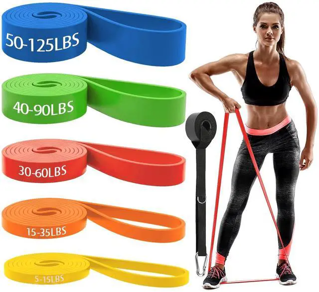 Main image of Resistance Bands for Working Out, 5-Level Pull Up Assist Bands Set with Door Anchor, Workout for Women and Men, Exercise Bands,Training, Plasticity, Physical Therapy at Home/Gym