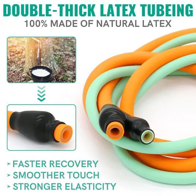Alt view image 4 of 7 - Heavy Resistance Bands Set for Working Out - Exercise Bands With Door Anchor and Handles - Stretch Bands for Fitness, Workout, Ligas Para Hacer Ejercicio