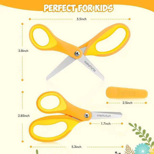 Alt view image 4 of 7 - 5" Kids Scissors, Small Safety Toddler Blunt Tip Scissors, 4 Pack