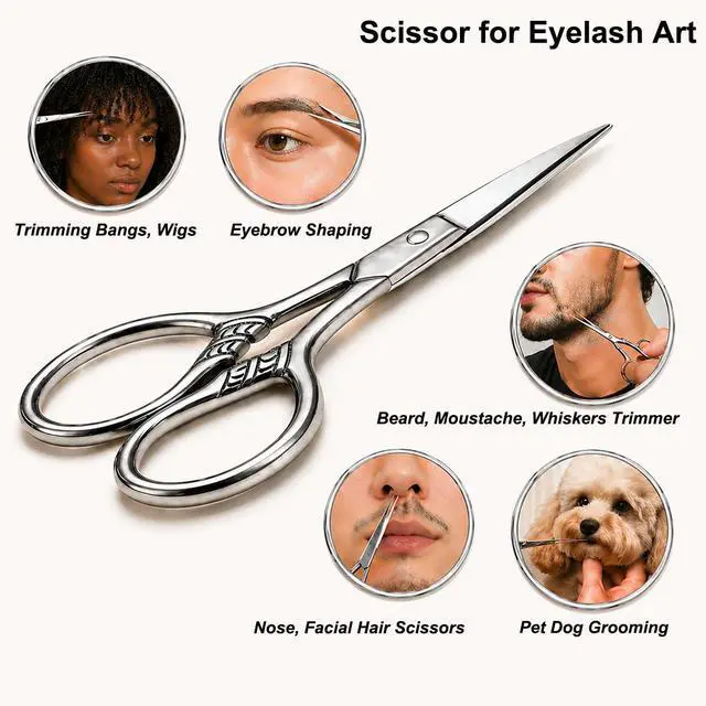 Alt view image 4 of 7 - Small Precision Scissors, 3.5in Beauty Grooming Kit