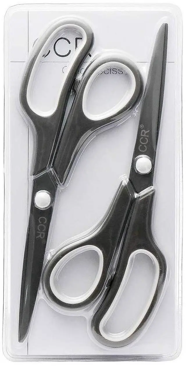 Alt view image 7 of 7 - Scissors 8 Inch Soft Comfort-Grip Handles Sharp Titanium Blades, 2-Pack