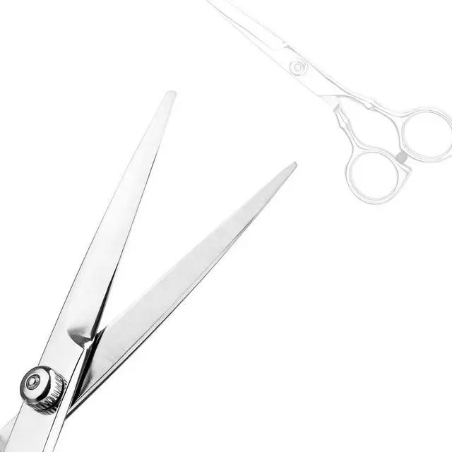 Alt view image 4 of 7 - Hair Cutting Scissors Professional Home Haircutting Barber/Salon Thinning Shears Kit with Comb and Case for Men/Women (Silver)