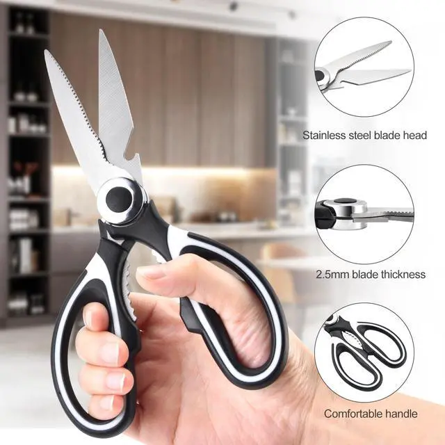 Alt view image 6 of 7 - 3 Pack Kitchen Scissors & Seafood Scissors Set, Sharp Kitchen Shears