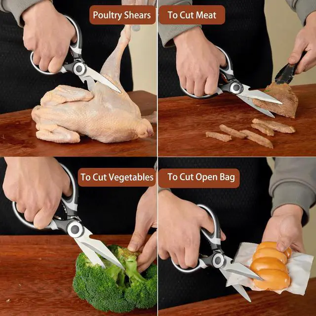 Alt view image 4 of 7 - 3 Pack Kitchen Scissors & Seafood Scissors Set, Sharp Kitchen Shears