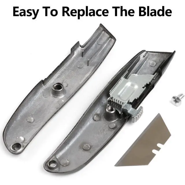 Alt view image 6 of 6 - 2 Pack Box Cutters Retractable Utility Knife, Black