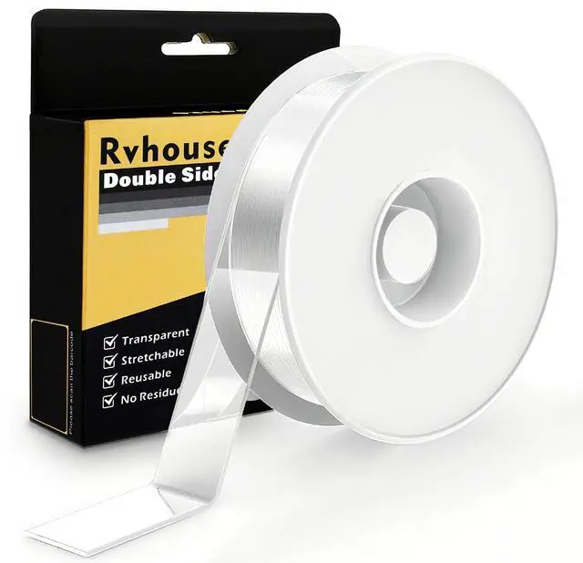 Main image of Heavy Duty Double Sided Tape, 1.18 x 80 in, Clear, 1 Pack