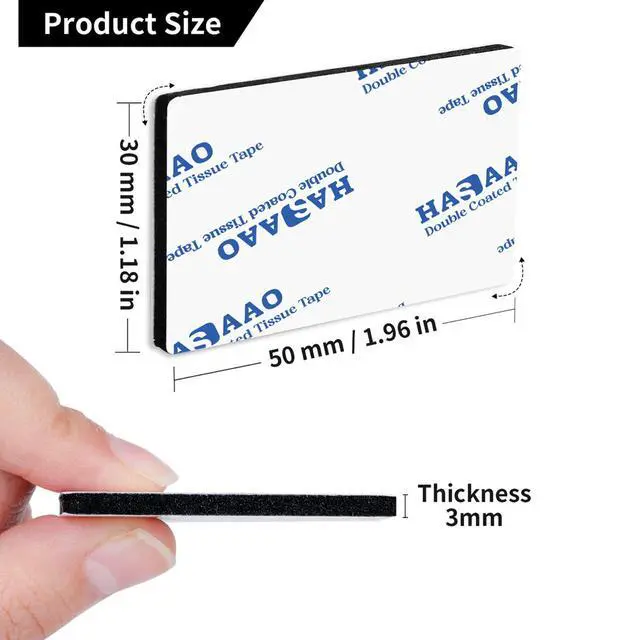 Alt view image 2 of 5 - 60 Pcs Double Sided Adhesive Pads, Heavy Duty Foam Mounting Tape