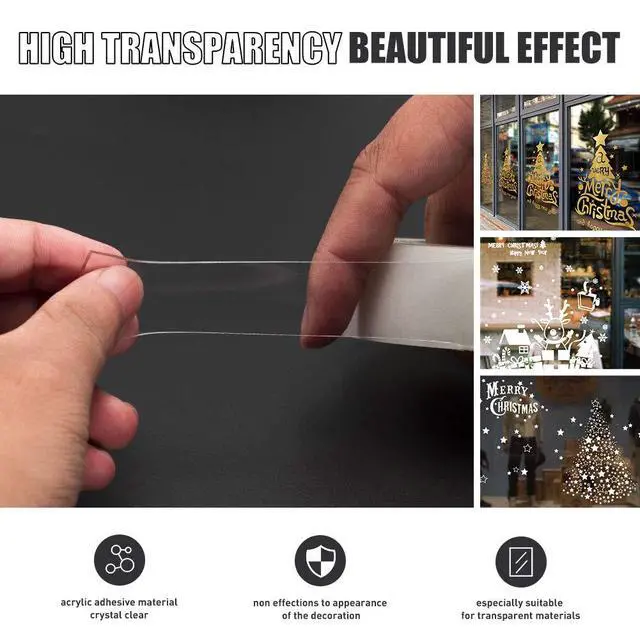 Alt view image 3 of 7 - Double Sided Tape Heavy Duty 1/2 in x 10 ft, Removable Nano Tape