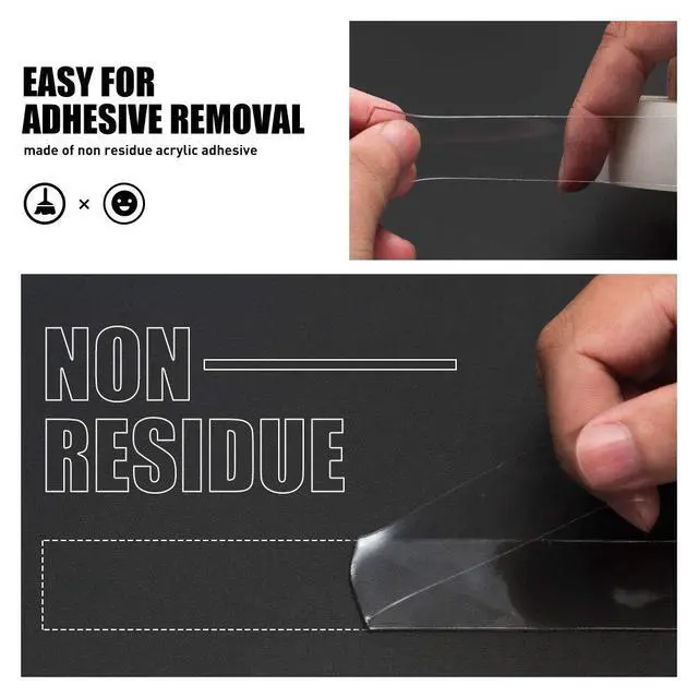Alt view image 5 of 7 - Double Sided Tape Heavy Duty 1/2 in x 10 ft, Removable Nano Tape