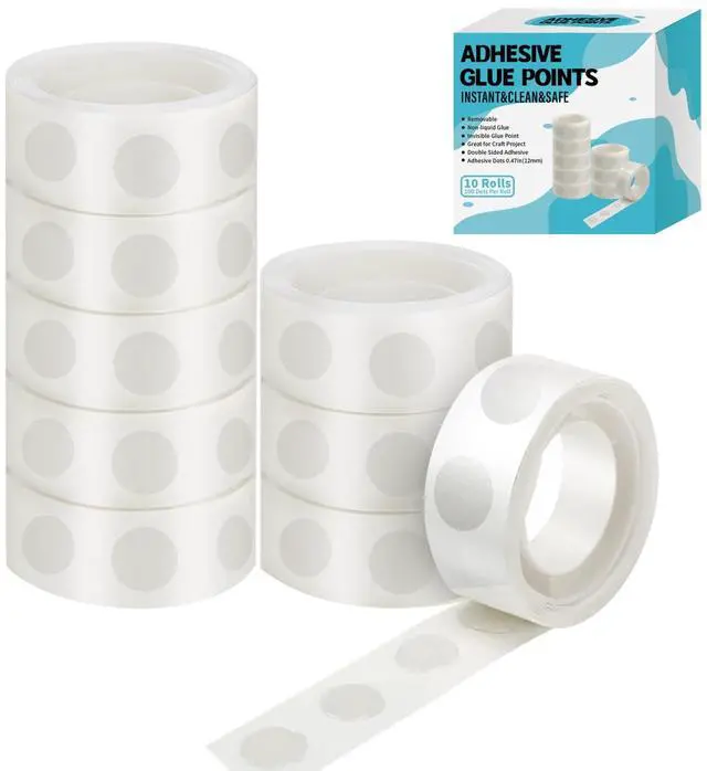 Main image of 1000Pcs Clear Glue Dots Double Sided Adhesive Points for Balloons Craft Decor