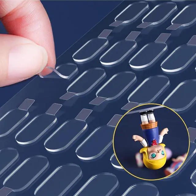 Main image of Sticky Tack for Wall Hanging (0.31"*0.51"-100 Pcs) Removable Poster Putty & Mounting Putty, Double-Sided Adhesive Dots for Damage-Free Decor, Balloons & Crafts