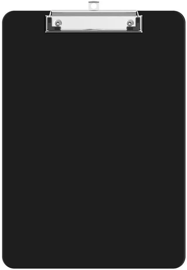 Main image of Plastic Clipboards, Black 8.5x11 Clip Board