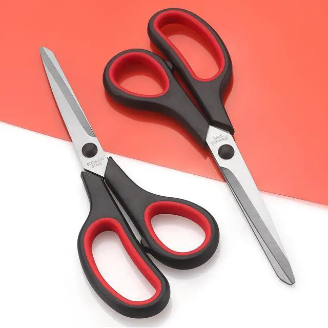 Alt view image 5 of 7 - Scissors 8.5 Inch All Purpose with Stainless Steel Blades, 2 PCS