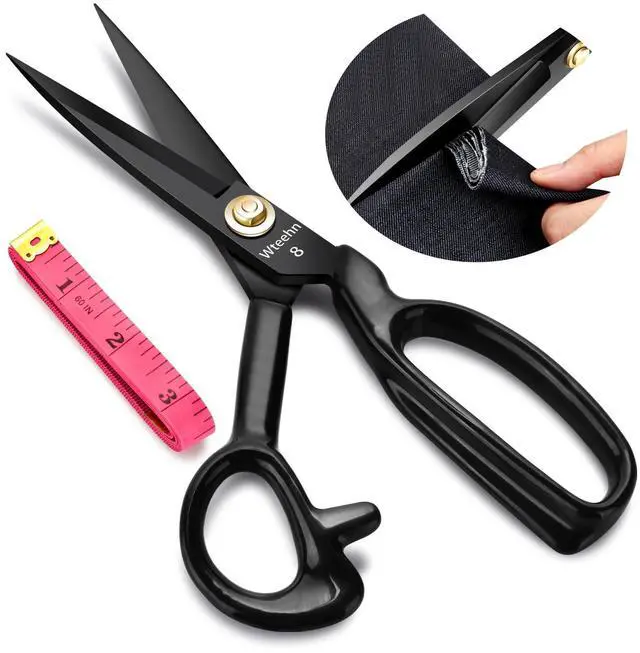 Main image of Fabric Scissors Professional, 8" Heavy Duty Sewing Scissor for Fabric Cutting, Tailor Sharp Sewing Shears for Cutting Leather craft Home Office Students Artists Dressmakers