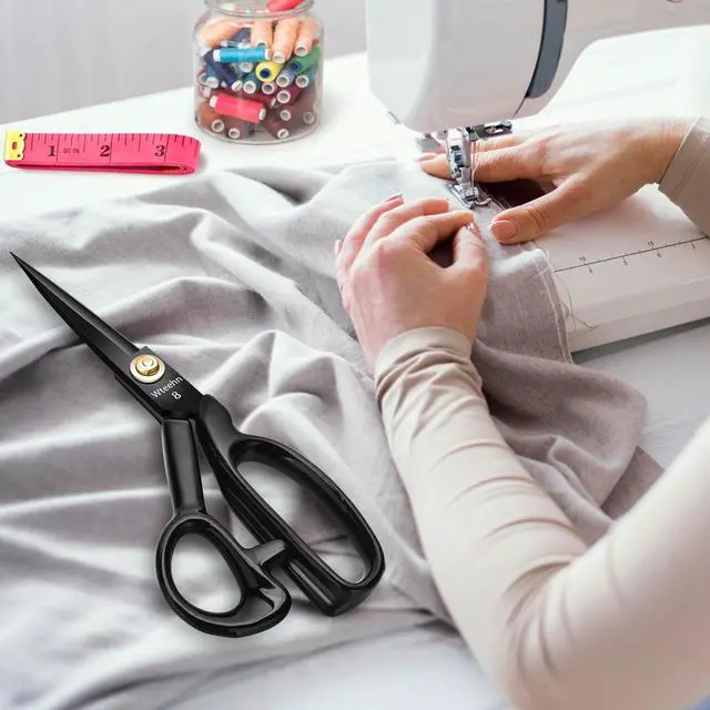 Alt view image 7 of 7 - Fabric Scissors Professional, 8" Heavy Duty Sewing Scissor for Fabric Cutting, Tailor Sharp Sewing Shears for Cutting Leather craft Home Office Students Artists Dressmakers