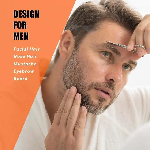 Alt view image 6 of 7 - Facial Hair Small Grooming Scissors For Men Women, 2PCS Silver