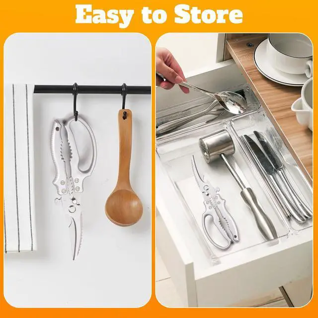 Alt view image 7 of 7 - Poultry Shears, Kitchen Shears Heavy Duty for Chicken, Bones