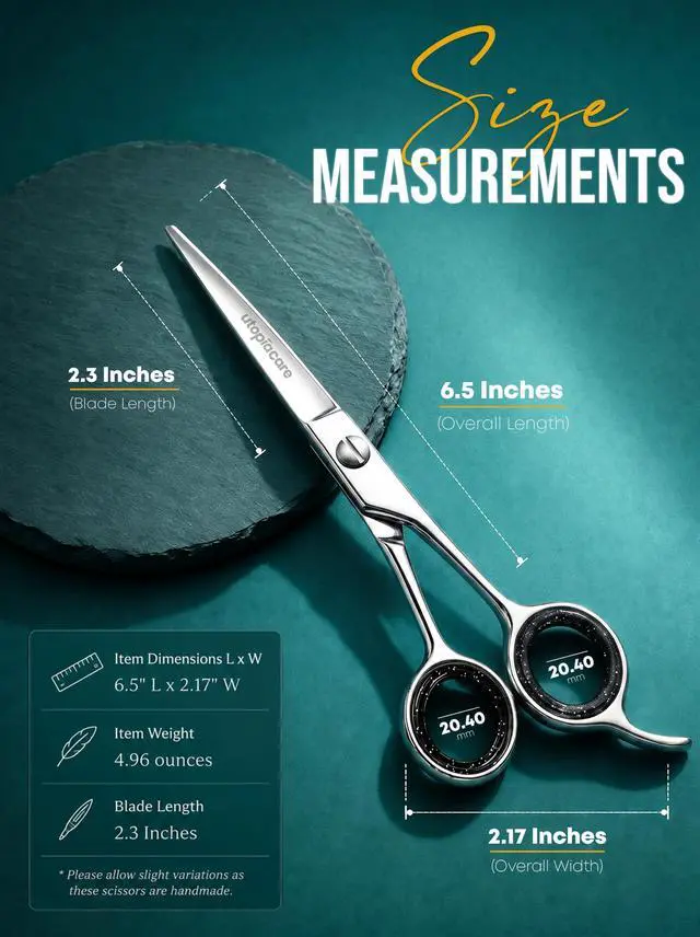 Alt view image 2 of 7 - Hair Scissors Professional- 6.5inch Stainless Steel Hair Shears