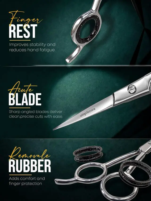 Alt view image 3 of 7 - Hair Scissors Professional- 6.5inch Stainless Steel Hair Shears