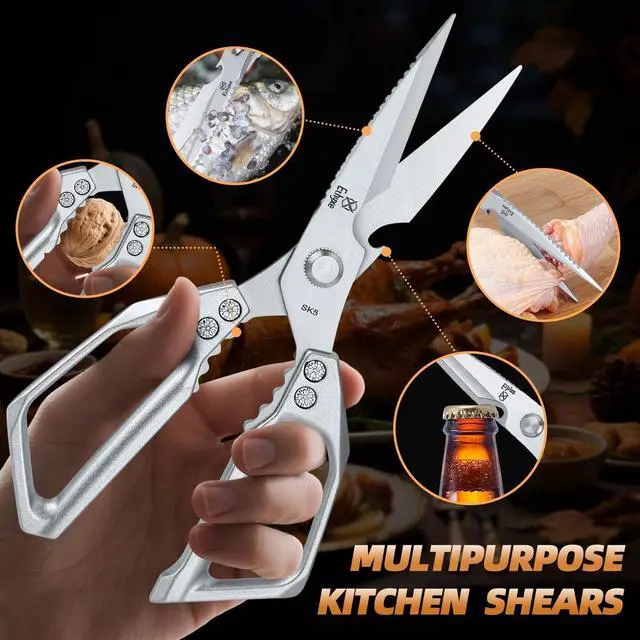Alt view image 4 of 6 - Kitchen Scissors All Purpose - Heavy Duty Poultry Shears